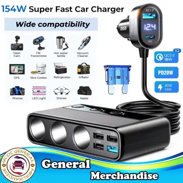 Shop 9 In 1 Car Charger Adapter Joyroom 3 Socket Cigarette with