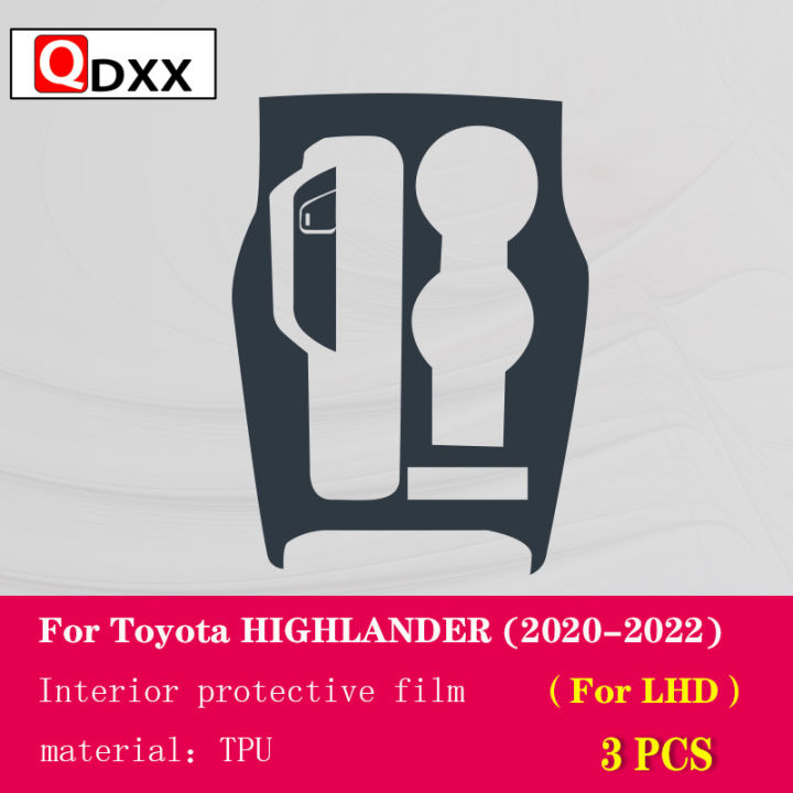 สำหรับ-toyota-highlander-2020-2022ภายในรถคอนโซลกลางโปร่งใส-tpu-ป้องกันฟิล์ม-anti-scratc-ฟิล์มซ่อมอุปกรณ์เสริม