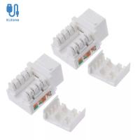 ELEONE 2ชิ้นอะแดปเตอร์อีเทอร์เน็ตตัวแปลงเครือข่ายขั้วต่อ RJ45 CAT6เครือข่ายแจ็คโมดูลเครือข่าย CAT5E