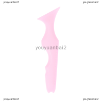 ไม้บรรทัดสแตนเลสอายไลเนอร์แบบ Youyuanbai2อุปกรณ์ช่วยอายไลเนอร์แบบมีปีกซิลิโคนใช้ซ้ำได้ดินสอเขียนคิ้ว5ใน1แบบหลายแต่งหน้าการทำงาน