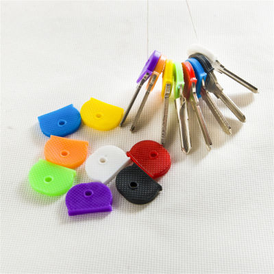 10PCS 2022 New Topper Locks Cap Keyring Rubber Multi Color Soft Hollow Key Covers House Keys