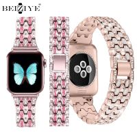 Women Diamond Strap For Apple Watch Series 8 7 SE 6 5 4 41mm 45mm 38mm 42mm 40mm 44mm Luxury Bracelet For iWatch Ultra 49mm Band Straps