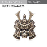 [ในสต็อก] Hotsticker Japanses ซามูไร Hannya สัญลักษณ์รถ Pranjna ตรา3D โลหะกะโหลกอัตโนมัติสติ๊กเกอร์หน้าต่างลำต้น D Ecals อุปกรณ์ตกแต่ง