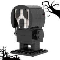 Halloween Screams Movie Building Block Model Face Cover Halloween Building Block Figure Brick Scary Face Kids Christmas Halloween Gift amicably