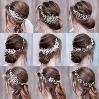 Luxurious Wedding Hair Accessories For Women Flower Headbands For Bride Tiara Wedding Accessories Headband Headpiece Hairband