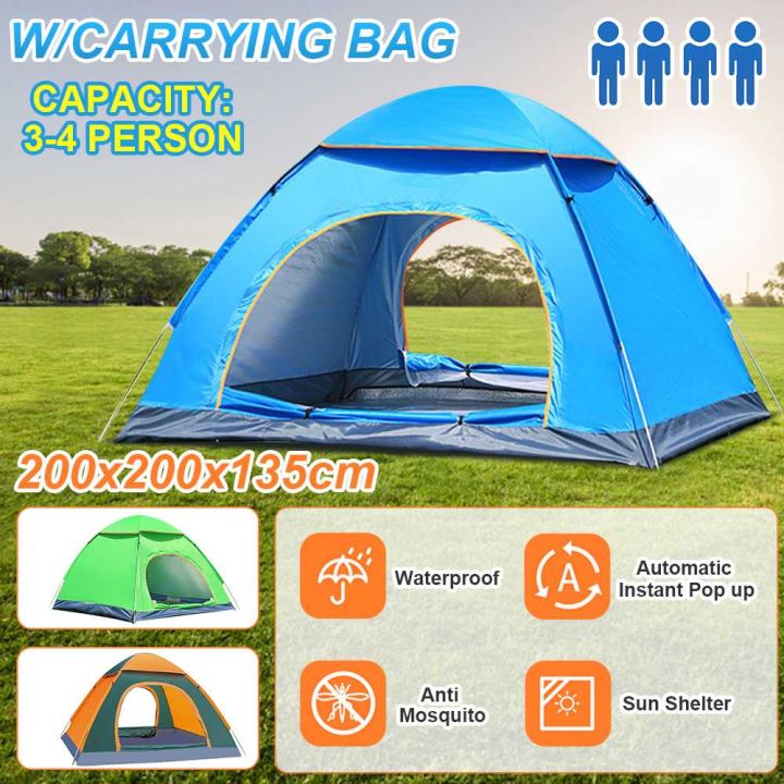 Double tent 2m*2m Fully Automatic Tent Outdoor Foldable Camping Auto ...