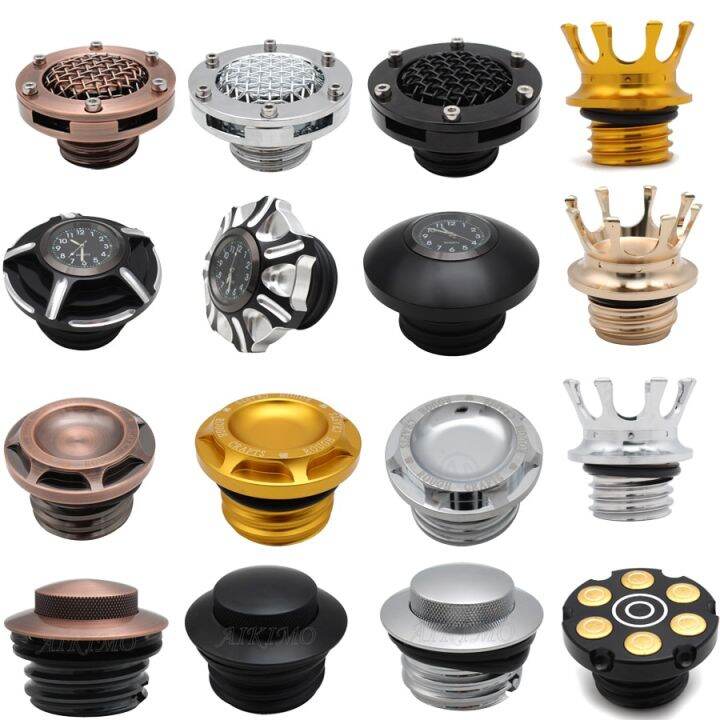 Moto Fuel Gas Tank Vented Decorative Oil Cap For HarleyDavidson