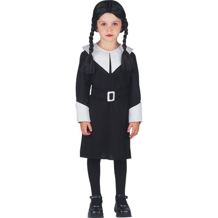 cod-cross-border-childrens-long-sleeved-family-cos-play-costume-girls-black-lapel-dress