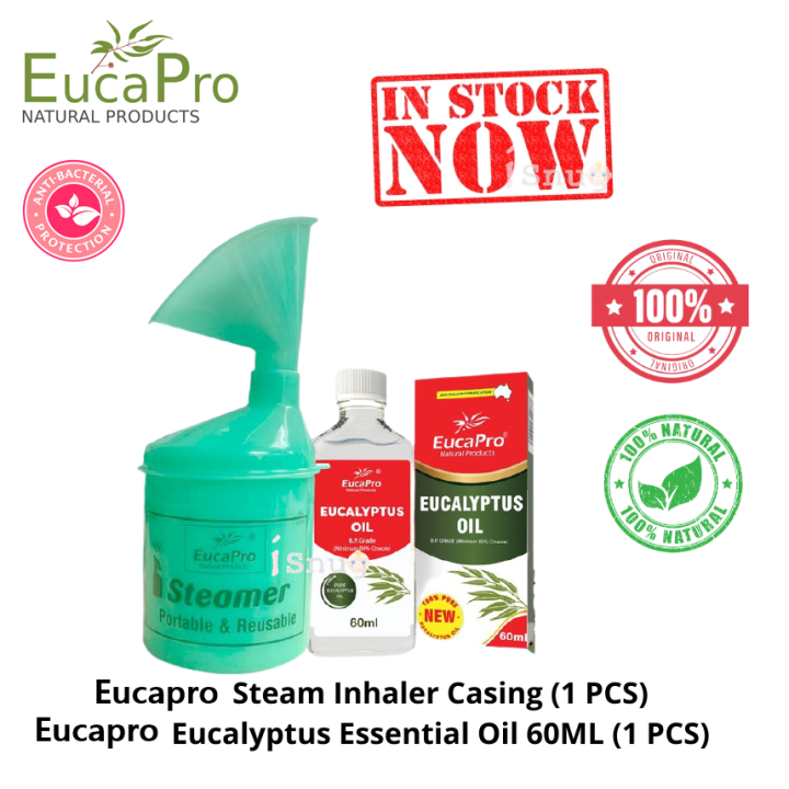 Eucapro Eucalyptus Oil with Inhaler Casing For Flu Blocked Nose
