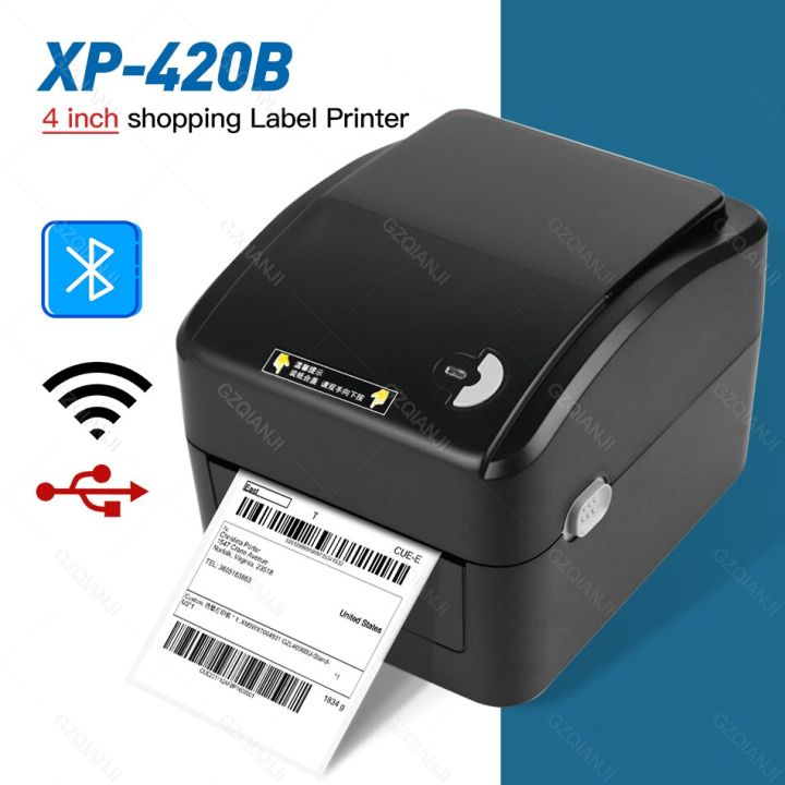 Xp 420b Black Thermal Label Printer Bluetooth Barcode 40 108mm 4inch Usb Wifi Shipping Waybill 2460