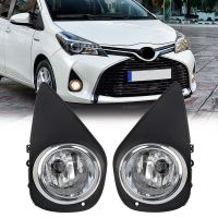 ไฟหรี่ข้างกันชนหน้ารถยนต์ Lampu Jalan เวลากลางวัน12V รถยนต์ Toyota Yaris 2014 2015 2016 2017เรารุ่น Led DRL ไฟตัดหมอกฮาโลเจนสำหรับรถยนต์