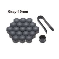 20Pcs Car Wheel Screw Covers 19mm Auto Tyre Nut Caps With Removal Tool Bolt Rims Special Socket Car Styling Black Nails  Screws Fasteners