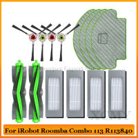 สำหรับ IRobot Roomba Combo 113 R113840เครื่องดูดฝุ่นหุ่นยนต์หลักแปรงด้านข้างแปรง Hepa กรองซับผ้าอุปกรณ์อะไหล่