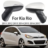 ชุดประกอบกระจกมองหลังรถยนต์สำหรับ Kia Rio 2011 2012 2013-2017ประตูรถยนต์กระจกมองหลังด้านข้างชุดประกอบทดแทนสายไฟ3 5 7 9