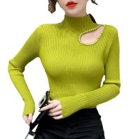 2022 spring new sweater bottoming shirt womens fashion off-the-shoulder all-match knitted sweater top