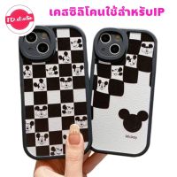 -พร้อมส่งในไทย-เคสซิลิโคน สกรีนลายมิกกี้ตาราง การ์ตูนขาวดำ  TPU นิ่ม ใช้สำหรับ7/8/11/12/13ทุกรุ่น #1012