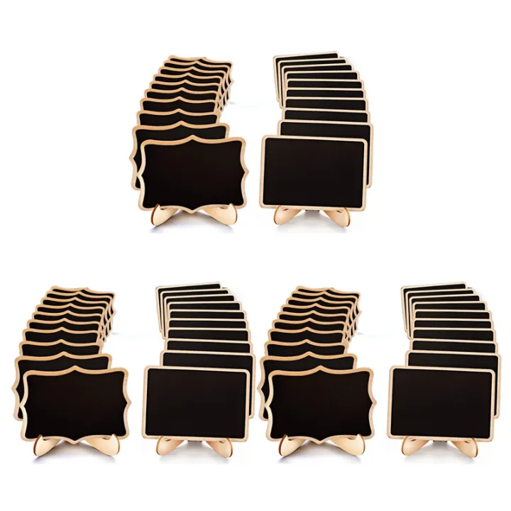 Mini Chalkboard Signs, 60 Pack Framed Small Chalkboard Labels with