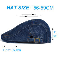 Denim Beret หมวก Peaked หมวกผ้าฝ้ายปรับ Newsboy หมวก Vintage Ivy Gatsby Cabbie หมวกหมวกแบน