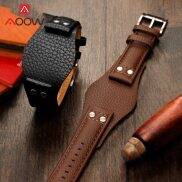 Dây Đeo Bằng Da Thật 20Mm 22Mm Dây Đeo Thay Thế Cho Nam Nữ Đinh Tán Retro