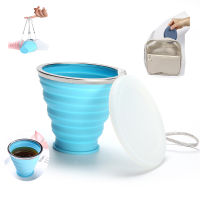 180/270ml ซิลิโคนแบบพกพาพับถ้วยน้ำ MINI Retractable ถ้วยซิลิโคนแบบพกพา Teacup กลางแจ้งทนความร้อนแก้วพับได้-ogfhdsd