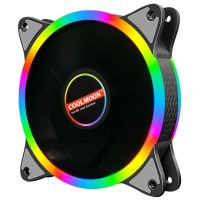 COOLMOON 12cm Cooling Fan DC 12V Large 4 Pin Mute Rainbow Lighting Heatsink Radiator for Desktop Chassis PC Case Dropshipping Heatsinks