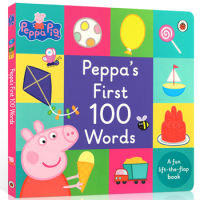 Imported original English Edition Peppa Pig First 10Words/100first words piggy pic learning English Enlightenment pink peppa pig dictionary book Sticker Book