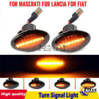 2x แบบไดนามิกไฟเลี้ยว LED ด้านข้าง Marker ไฟไหล Blinker สำหรับ Fiat 500สำหรับ Lancia Ly Ypsilon สำหรับ Maserati Alfa 4C