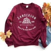 【ร้อน】ผู้หญิงผิวดำขนแกะจัมเปอร์สี่น้องสาว Crewneck เสื้อกันหนาวฮาโลวีน Sanderson แม่มดพิพิธภัณฑ์ผู้หญิงเสื้อยืด