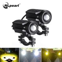 Nlpearl เลนส์ LED สปอตไลท์ไฟหน้ารถมอเตอร์ไซค์แบบ LED สำหรับรถจักรยานยนต์4WD รถเอทีวี SUV ไฟตัดหมอกโคมไฟเสริม12V