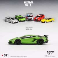 โมเดลรถขนาดเล็ก GT 1:64 LB Aventador SVJ Verde Mantis อัลลอยหล่อขึ้นรูปซุปเปอร์รถวิ่ง # 391-LHD