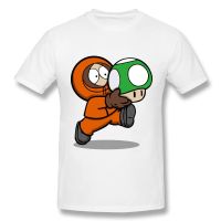 เสื้อยืดคอกลม ผ้าฝ้าย 100% พิมพ์ลาย South Park Mario สําหรับผู้ชาย และผู้หญิง G9HV