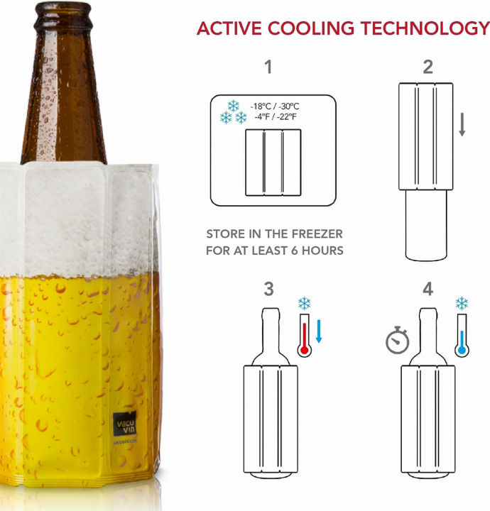 vacu-vin-active-beer-cooler-beer-amp-drinks-cooler-sleeve-0-3-0-5-l-rapidly-cools-beverages-and-keeps-them-cold-for-hours-ideal-for-beer-gifts-quick-cooling-for-endless-enjoyment-1-unit