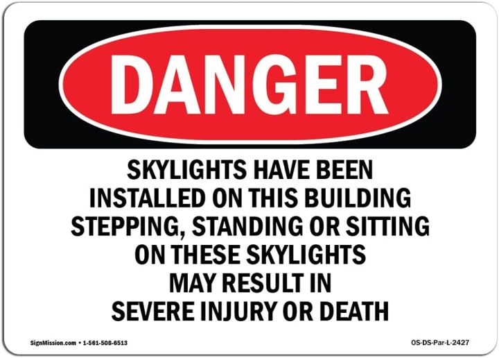 อาคารสกายไลท์ป้ายอันตราย-osha-ได้รับการติดตั้งบนอาคารนี้ป้ายพลาสติกแข็งปกป้องของคุณพื้นที่ก่อสร้างธุรกิจร้านค้าในสหรัฐอเมริกา