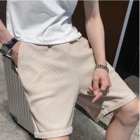 COD SDFERTREWWE ✦MOLLGE✦ Summer Korean Style Versatile Waffle Fashion Loose Shorts men Seluar Pendek Lelaki