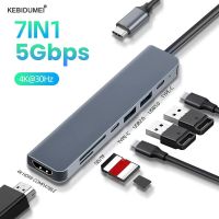 USB C HUB 4K 30Hz ประเภท C ถึง HDMI เข้ากันได้กับ PD 100W อะแดปเตอร์สำหรับ MacBook Air Pro samsung USB 3.0 HUB Multi Splitter Converter-Zaeiruie