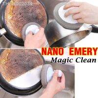 ☃ Clean Rub Pot Brush Rust Focal Stains Sponge Brush Home Household Supplies Tools with Handle Magic Rub Kitchen Nano Emery