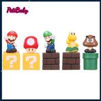 PETIBABY ตุ๊กตา5ชิ้น/เซ็ตสำหรับเด็กของขวัญซูเปอร์ Game Mario มาริโอ Bros ของเล่นโมเดลแอ็คชั่นฟิกเกอร์ของเล่นตุ๊กตาของเล่นขนาดเล็กชุดเครื่องมือ