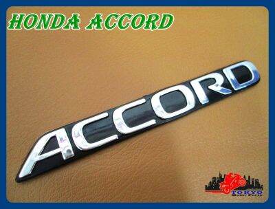 HONDA "ACCORD" LOGO EMBLEM "CHROME" STICKER size 14x1.5 cm (1 SET) //  โลโก้ สติ๊กเกอร์ ข้อความ ACCORD สีโครเมี่ยม พร้อมกาวติด