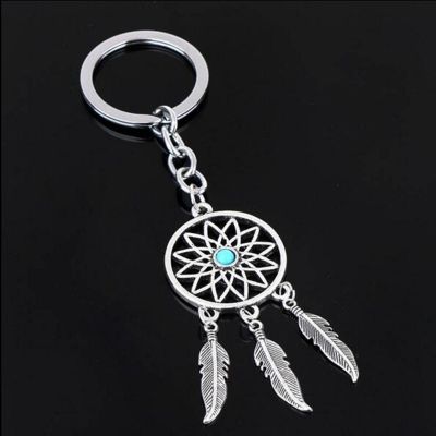 2022 NEW Fashion Feather Wind Chimes Dream Catcher Key Chain Holder Keyring Key Chain Rings Women Men Jewelry