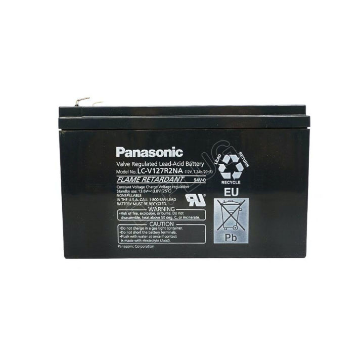 แบตเตอรี่-12v-7-2ah-แบตเตอรี่สำรองไฟ-แบตแห้ง-panasonic-lc-v127r2na