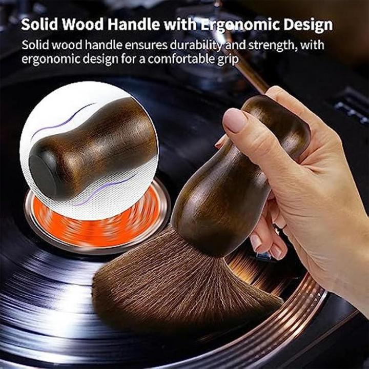record-cleaning-brush-comfortable-grip-dust-removal-anti-static-brush-soft-record-cleaner-record-accessories-unique-wooden-brush-ergonomic-for-record-players-charmingly