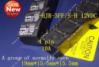 10ชิ้น/ล็อต Hjr-3ff-s-z-05vdc Hjr-3ff-s-h-12vdc Hjr-3ff-s-h-24vdc Hjr-3ff-s-h-48vdc รีเลย์12V 4ฟุต/5 10a