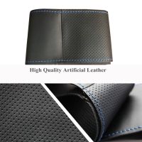 Black Artificial Leather Steering Wheel Cover Hand-Stitched Car Steering Wheel Cover For Suzuki Jimny 2007-2012