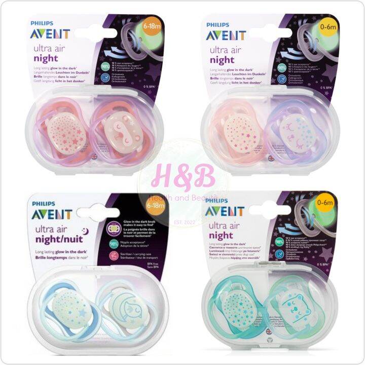 Philips Avent Ultra Air Night Pacifier (Glow in the Dark) 06m and 6