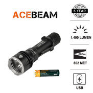 Đèn pin chiếu xa nhỏ gọn ACEBEAM L17 KÈM PIN sáng trắng 1400lm chiếu xa
