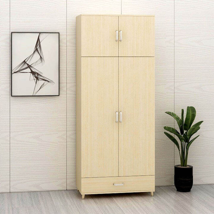 Prince Double Door Wardrobe Closet with top Storage
