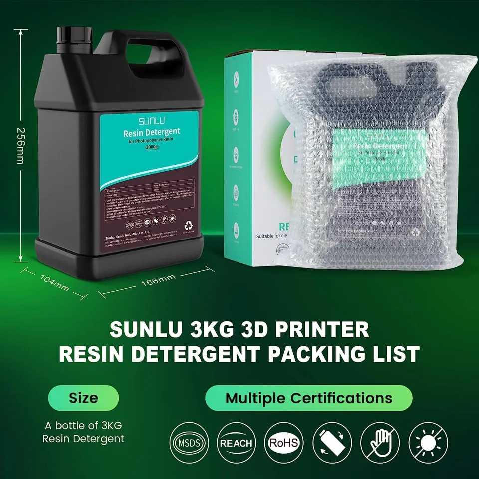 SUNLU 3D Printer Resin Cleaner, Non-Toxic Reusable Resin Cleaner