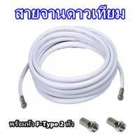 สายนำสัญญาณ RG6 ความยาว 20 เมตร (พร้อมเข้าหัวสำหรับเสาอากาศและจานดาวเทียม)