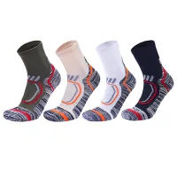 4Pairs Mens Warm Winter Socks with Cushion Thermal Boot Crew Socks for Outdoor Hiking Sports