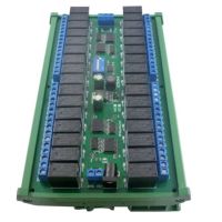 32Ch Modbus RTU RS485 Relay Switch Board UART Serial Port Module DIN Rail Box PLC Expanding Board, R421C32